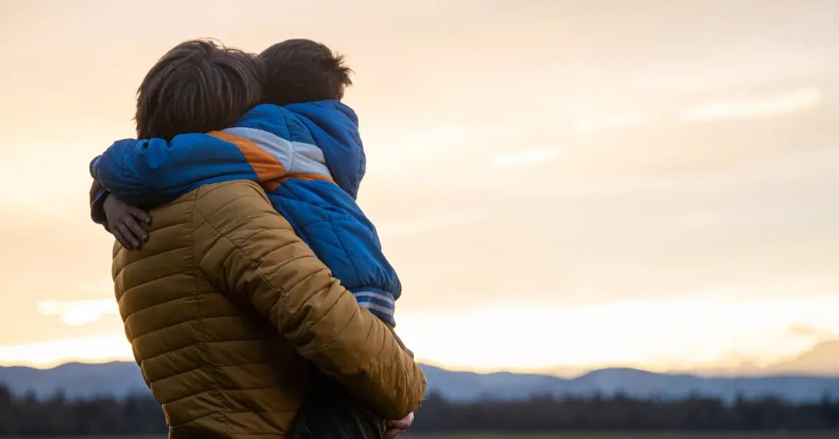 parent and child hugging each other